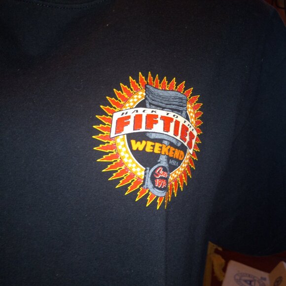 2010 Winter MSRA Back To The Fifties Weekend Mens Large T-Shirt Black - Picture 4 of 8